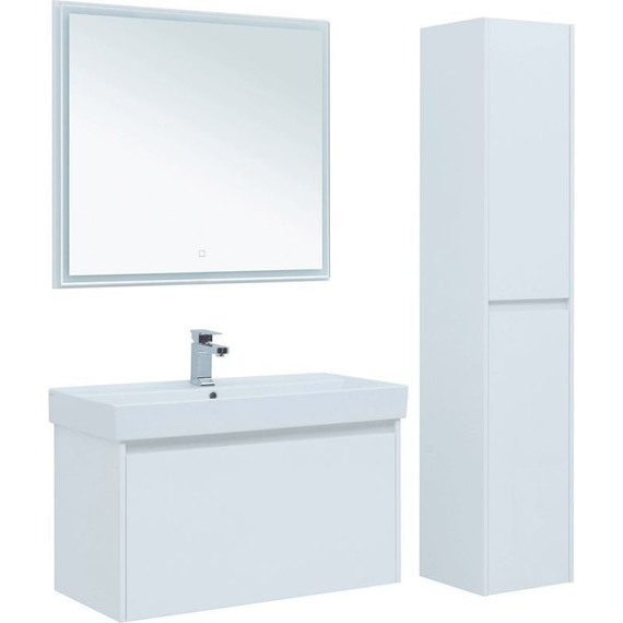 Зеркало Aquanet Nova Lite 90 см 242264, белый - фото 6