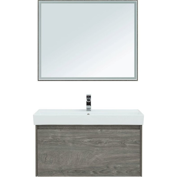 Зеркало Aquanet Nova Lite 100 см 242623, дуб рошелье - фото 7