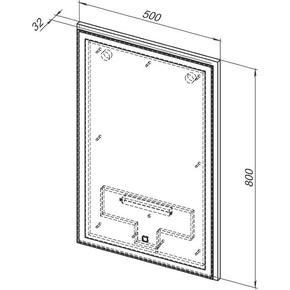 Зеркало Aquanet Nova Lite 50 см 274679, белый - фото 5