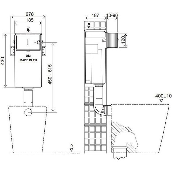 Смывной бачок скрытого монтажа Oli Quadra Plus (механический) 720002 - фото, картинка 2 Смывной бачок скрытого монтажа Oli Quadra Plus (механический) 720002 - фото 2