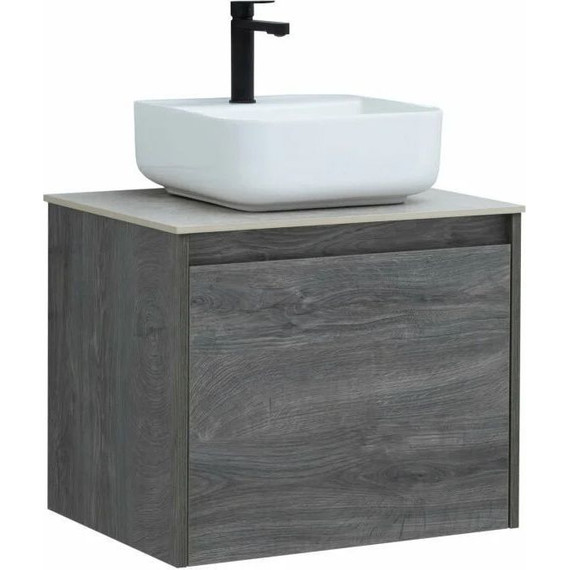 Тумба подвесная со столешницей Aquanet Nova Lite 60 см 242570 (1 ящик) дуб рошелье, Цвет фасада: дуб рошелье - фото 