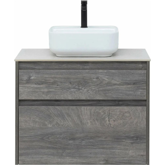 Тумба подвесная со столешницей Aquanet Nova Lite 60 см 242577 (2 ящика) дуб рошелье, Цвет фасада: дуб рошелье - фото 5