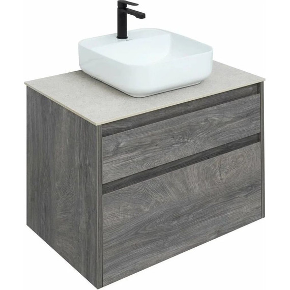 Тумба подвесная со столешницей Aquanet Nova Lite 60 см 242577 (2 ящика) дуб рошелье, Цвет фасада: дуб рошелье - фото 10