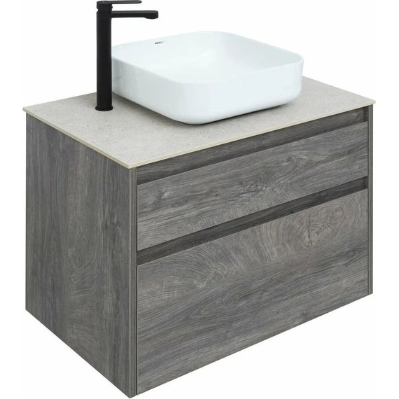 Тумба подвесная со столешницей Aquanet Nova Lite 60 см 242577 (2 ящика) дуб рошелье, Цвет фасада: дуб рошелье - фото 12