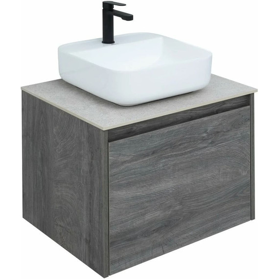 Тумба подвесная со столешницей Aquanet Nova Lite 60 см 242570 (1 ящик) дуб рошелье, Цвет фасада: дуб рошелье - фото 5