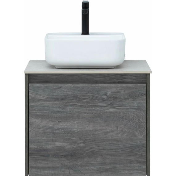 Тумба подвесная со столешницей Aquanet Nova Lite 60 см 242570 (1 ящик) дуб рошелье, Цвет фасада: дуб рошелье - фото 9