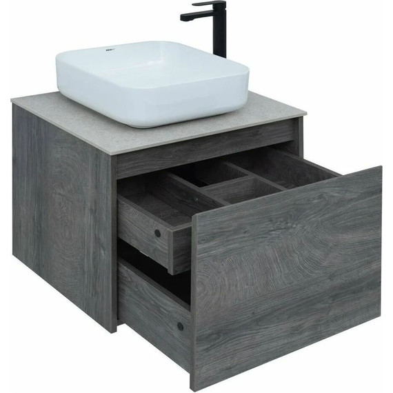 Тумба подвесная со столешницей Aquanet Nova Lite 60 см 242570 (1 ящик) дуб рошелье, Цвет фасада: дуб рошелье - фото 10