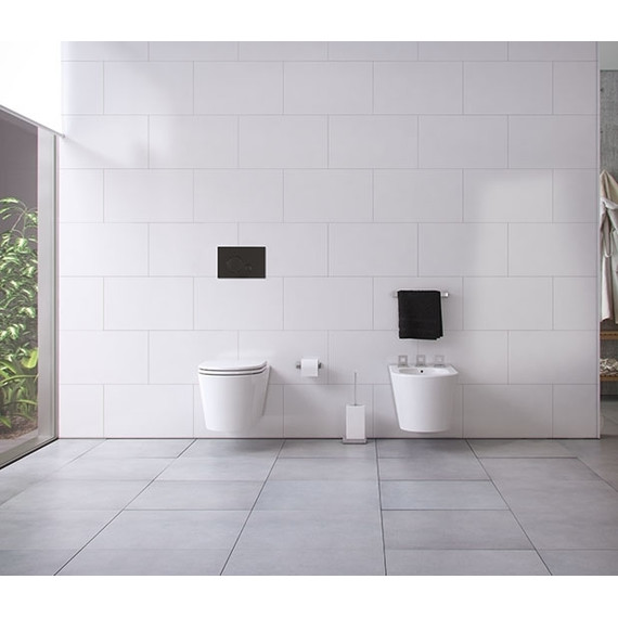 Кнопка смыва Oli Globe (механическая) 152952, черный матовый - фото, картинка 2 Кнопка смыва Oli Globe (механическая) 152952, черный матовый - фото 2