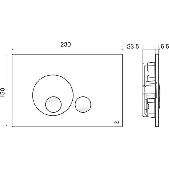 Кнопка смыва Oli Globe (механическая) 152949, белый - фото, картинка 2 Кнопка смыва Oli Globe (механическая) 152949, белый - фото 2