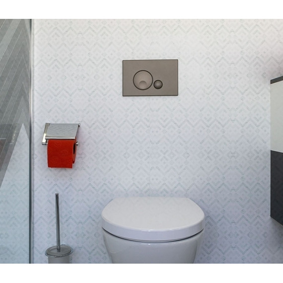 Кнопка смыва Oli Globe (механическая) 152953, серый матовый - фото, картинка 2 Кнопка смыва Oli Globe (механическая) 152953, серый матовый - фото 2