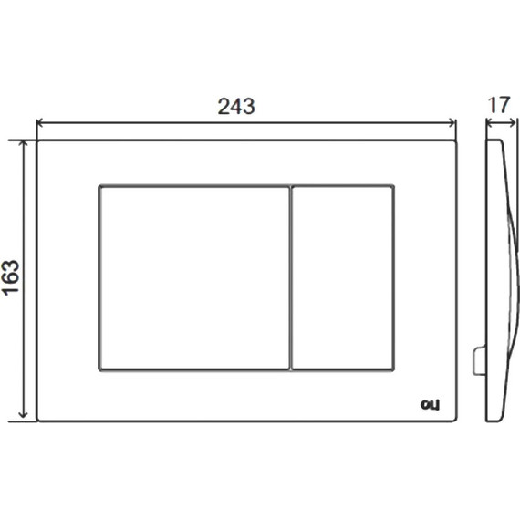 Кнопка смыва Oli Metal dual (механическая) 656004, хром глянцевый - фото, картинка 2 Кнопка смыва Oli Metal dual (механическая) 656004, хром глянцевый - фото 2