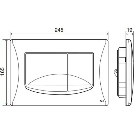 Кнопка смыва Oli River Dual (механическая) 638501, белый - фото, картинка 2 Кнопка смыва Oli River Dual (механическая) 638501, белый - фото 2