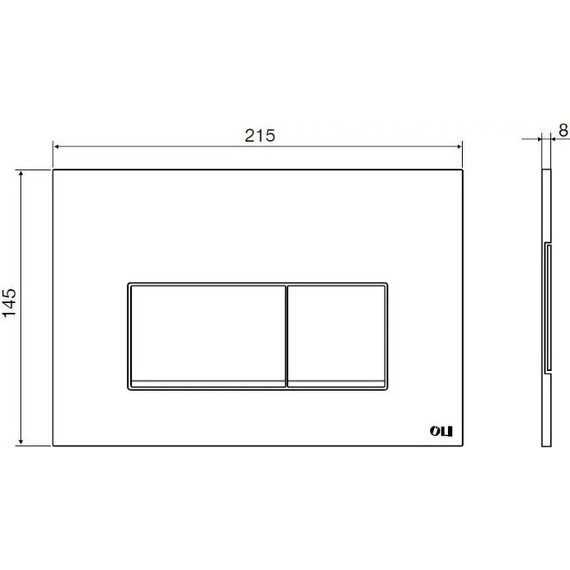 Кнопка смыва Oli Stream (механическая) 641504, хром глянцевый - фото, картинка 3 Кнопка смыва Oli Stream (механическая) 641504, хром глянцевый - фото 3