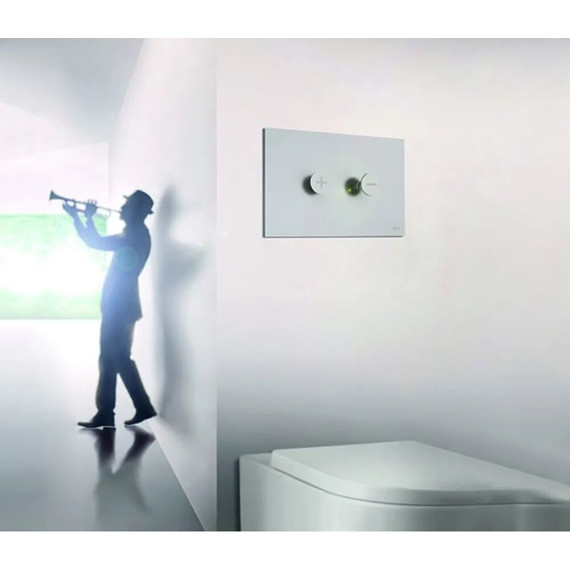 Кнопка смыва Oli Trumpet (пневматическая) 046198, хром матовый - фото, картинка 2 Кнопка смыва Oli Trumpet (пневматическая) 046198, хром матовый - фото 2