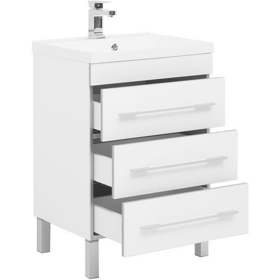 Тумба напольная с раковиной Aquanet Верона 58 см 178253 (3 ящика) белый - фото 3