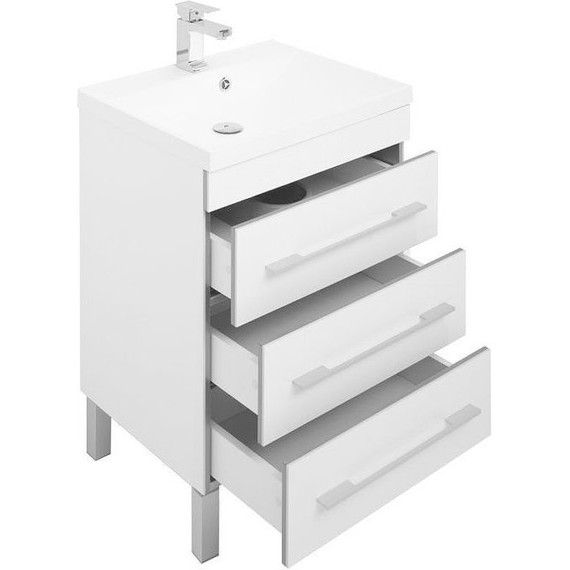 Тумба напольная с раковиной Aquanet Верона 58 см 178253 (3 ящика) белый - фото 5
