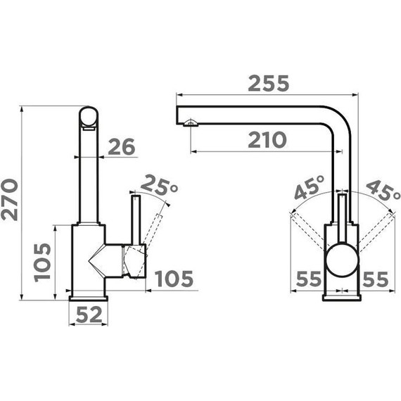 Смеситель для кухни Omoikiri Nakagawa GB 4994363, графит - фото 2