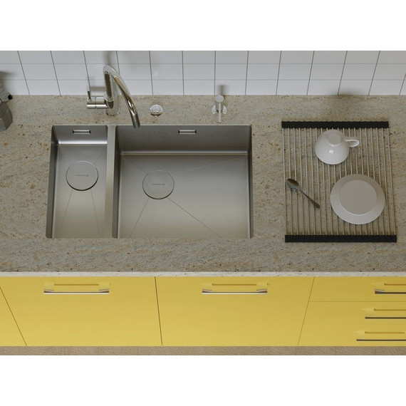 Мойка кухонная Omoikiri Taki 69-2-U/IF SIDE IN-R (4993182) 1,2 мм, нержавеющая сталь, Цвет производителя: нержавеющая сталь - фото 2