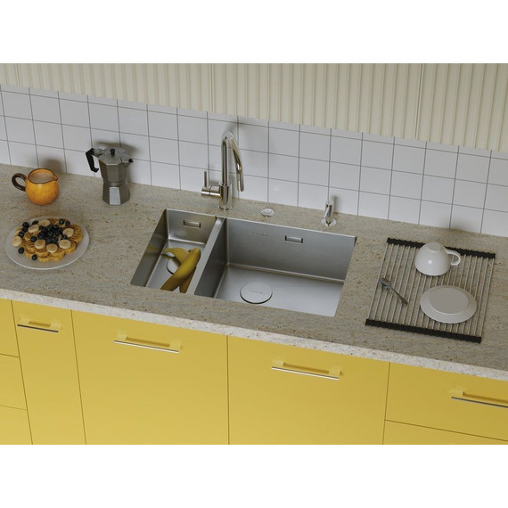 Мойка кухонная Omoikiri Taki 69-2-U/IF SIDE IN-R (4993182) 1,2 мм, нержавеющая сталь, Цвет производителя: нержавеющая сталь - фото 3