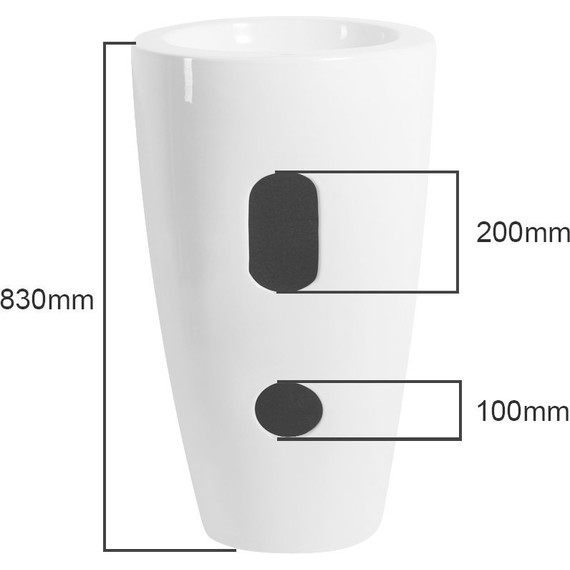 Раковина напольная Azario Comella 50 см AZ-311 - фото, картинка 3 Раковина напольная Azario Comella 50 см AZ-311 - фото 3