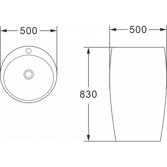 Раковина напольная Azario Comella 50 см AZ-311 - фото, картинка 5 Раковина напольная Azario Comella 50 см AZ-311 - фото 5