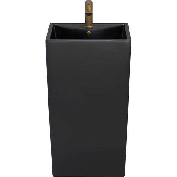 Раковина напольная Azario Comella 48 см AZ-314MB, черный матовый - фото 3