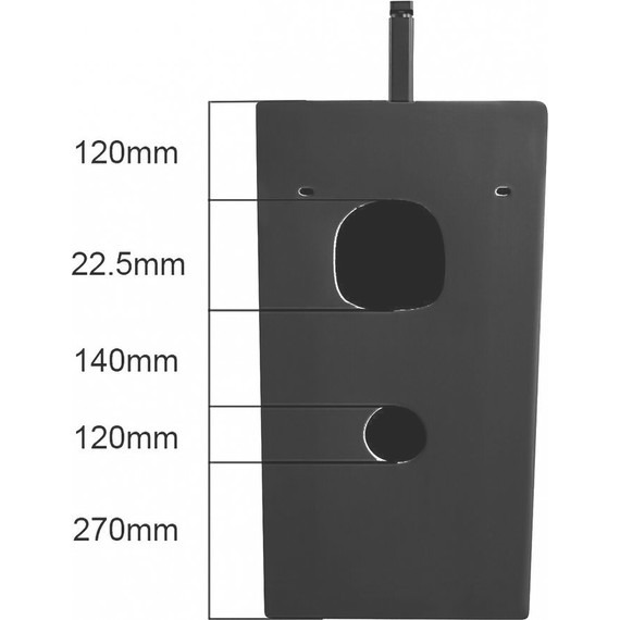 Раковина напольная Azario Comella 48 см AZ-314MB, черный матовый - фото 5