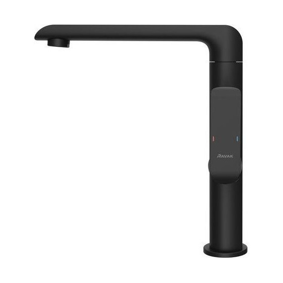 Смеситель для раковины высокий Ravak Flat - FL 016.20 X070174, чёрный матовый - фото 3