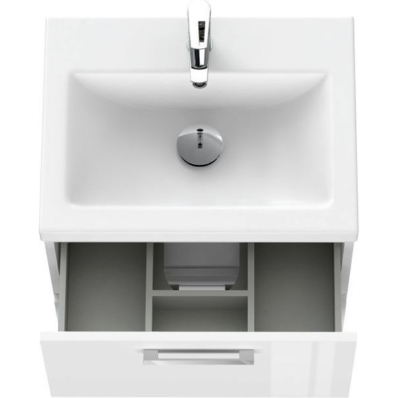 Тумба подвесная/напольная с раковиной Cersanit Melar 60 см 64128, белый - фото 4