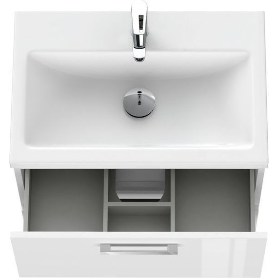 Тумба подвесная/напольная с раковиной Cersanit Melar 70 см 64129, белый - фото, картинка 4 Тумба подвесная/напольная с раковиной Cersanit Melar 70 см 64129, белый - фото 4