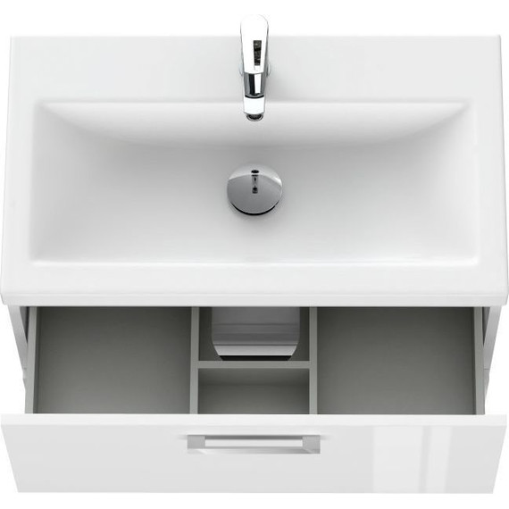 Тумба подвесная/напольная с раковиной Cersanit Melar 80 см 64130, 2 ящика, белый - фото, картинка 8 Тумба подвесная/напольная с раковиной Cersanit Melar 80 см 64130, 2 ящика, белый - фото 8