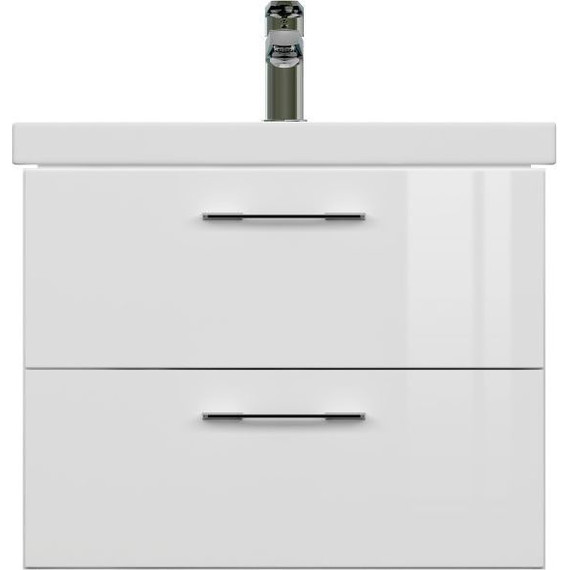 Тумба подвесная с раковиной Cersanit Lara 60 см 64133, 2 ящика, белый - фото, картинка 7 Тумба подвесная с раковиной Cersanit Lara 60 см 64133, 2 ящика, белый - фото 7