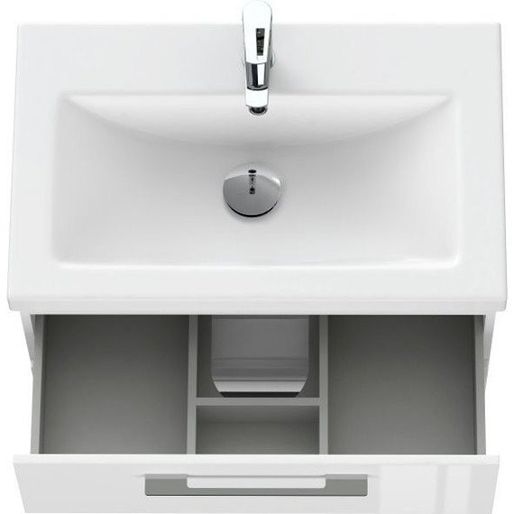 Тумба подвесная с раковиной Cersanit Lara 70 см 64135, 2 ящика, белый - фото, картинка 11 Тумба подвесная с раковиной Cersanit Lara 70 см 64135, 2 ящика, белый - фото 11