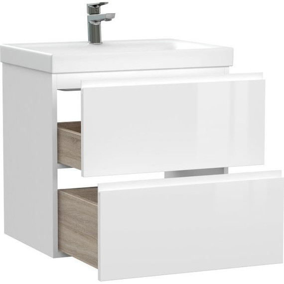 Тумба подвесная с раковиной Cersanit Moduo 60 см 64140, белый - фото, картинка 9 Тумба подвесная с раковиной Cersanit Moduo 60 см 64140, белый - фото 9