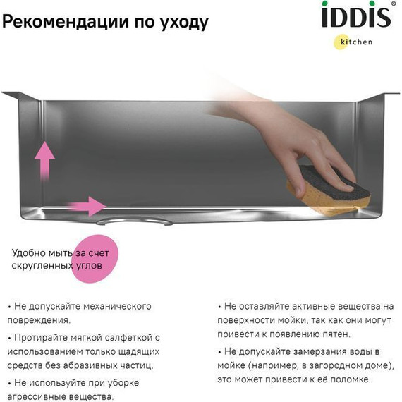 Кухонная мойка Iddis Edifice EDI21G0i77 1 мм, графит - фото 10