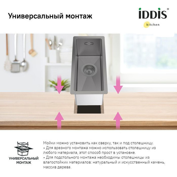 Кухонная мойка Iddis Edifice EDI21G0i77 1 мм, графит - фото 8