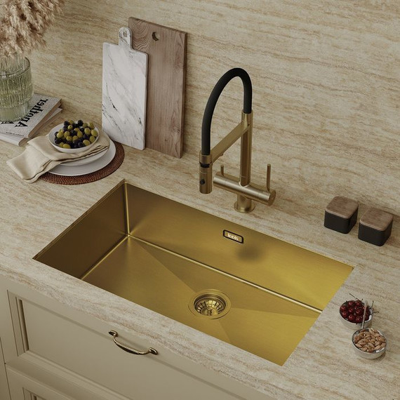 Кухонная мойка Iddis Edifice EDI74B0i77 1,2 мм, золото матовое - фото 11