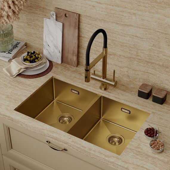 Кухонная мойка Iddis Edifice EDI75B2i77 1,2 мм, золото матовое - фото 11