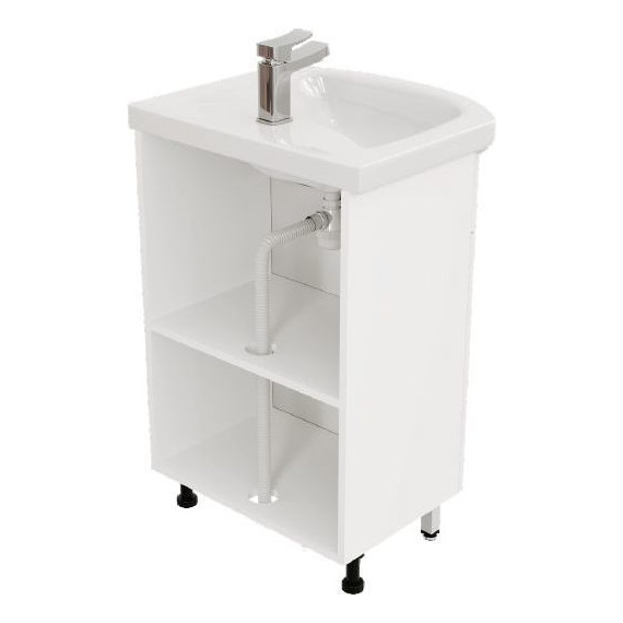 Тумба напольная с раковиной Mirsant Оптима 55 см, белый - фото 5