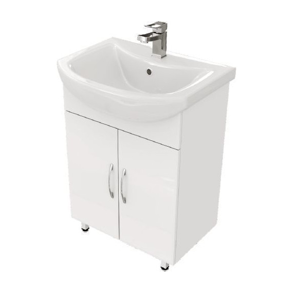 Тумба напольная с раковиной Mirsant Оптима 60 см, белый - фото, картинка 4 Тумба напольная с раковиной Mirsant Оптима 60 см, белый - фото 4