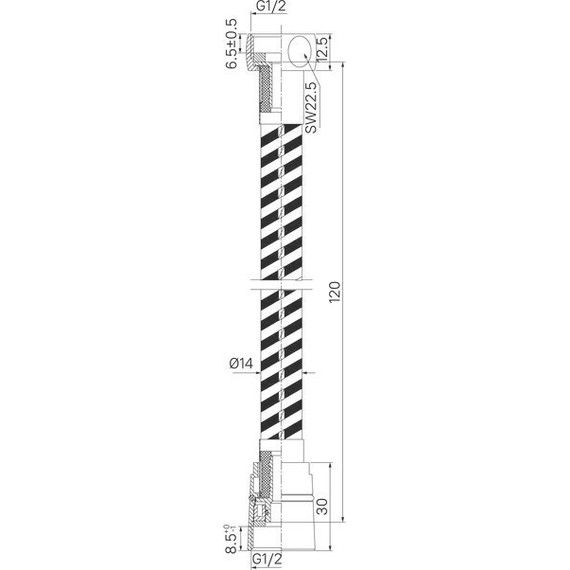 Душевой шланг Iddis Optima Home 1200 мм OPH12BLi19, черный матовый - фото 5