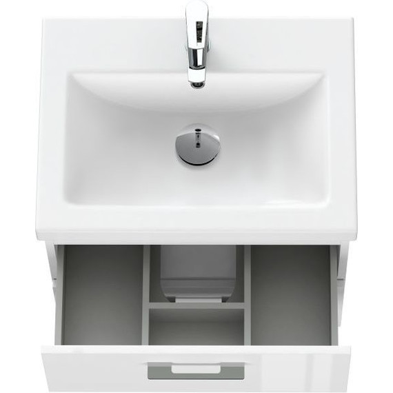 Тумба подвесная с раковиной Cersanit Lara 60 см 64133, 2 ящика, белый - фото, картинка 5 Тумба подвесная с раковиной Cersanit Lara 60 см 64133, 2 ящика, белый - фото 5