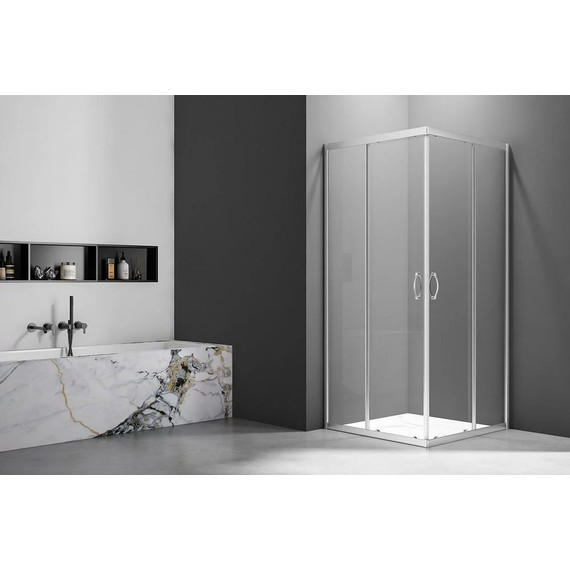 Душевое ограждение Veconi Rovigo 90x90 см RV101-90-01-C5, хром/прозрачное - фото, картинка 3 Душевое ограждение Veconi Rovigo 90x90 см RV101-90-01-C5, хром/прозрачное - фото 3