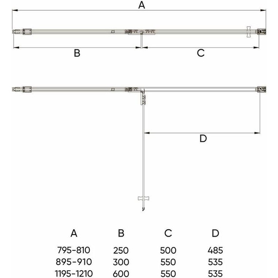Душевая дверь Veconi Vianno 120 см VN73B-120-01-C4, чёрный/прозрачное - фото 4