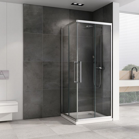 Душевое ограждение Abber Schwarzer Diamant 100х100 см AG02100H, хром/прозрачное - фото 3