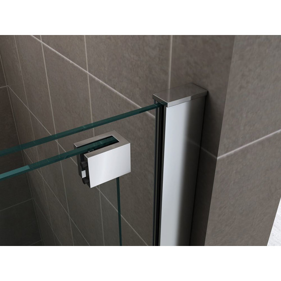 Душевая перегородка Abber Komfort 120 см AG09120 (стекло 8 мм), хром/прозрачное - фото 6