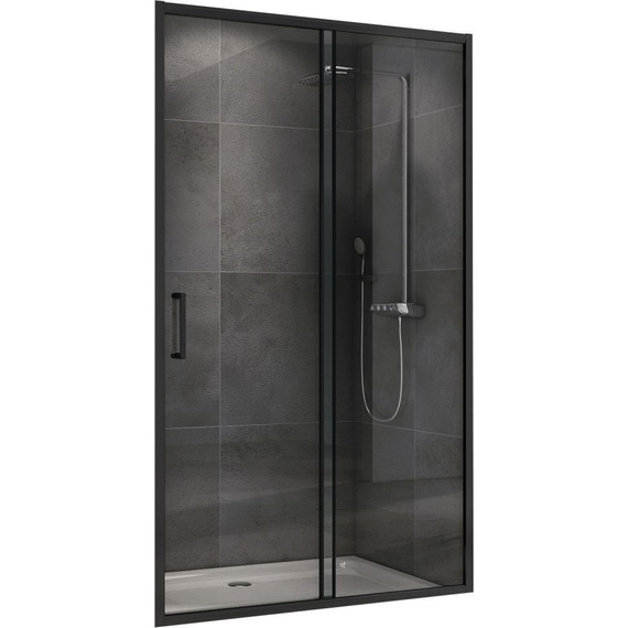 Душевая дверь Abber Schwarzer Diamant 120 см AG30120B5, черный/прозрачное - фото 2