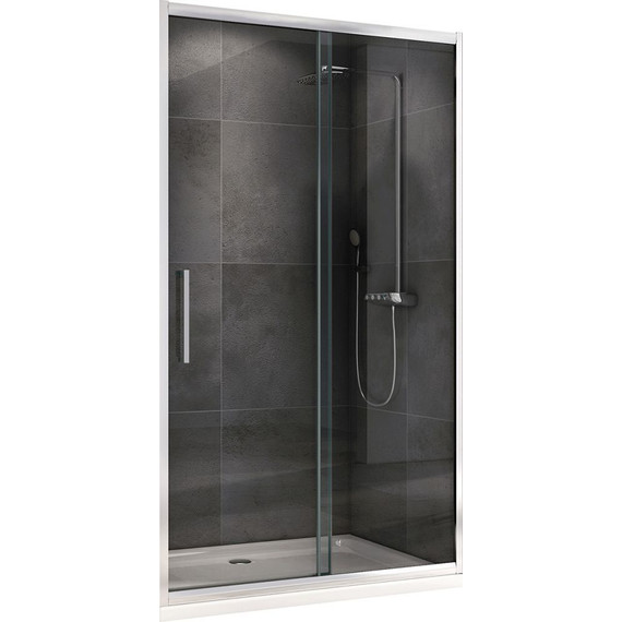 Душевая дверь Abber Schwarzer Diamant 140 см AG30140H, хром/прозрачное - фото 3