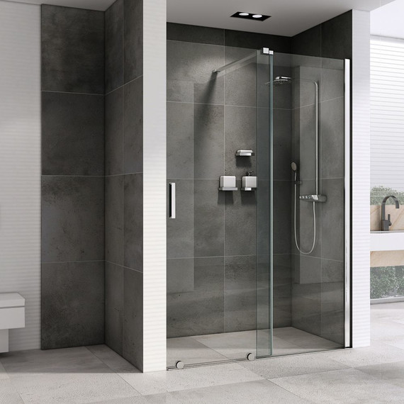 Душевая дверь Abber Komfort 120 см AG90120 (стекло 8 мм), хром/прозрачное - фото 3