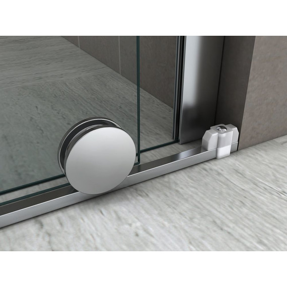 Душевая дверь Abber Komfort 120 см AG90120 (стекло 8 мм), хром/прозрачное - фото 5